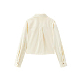 Women's Cotton Drop-shoulder Crop Shirt